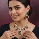 royal ruby kundan necklace set